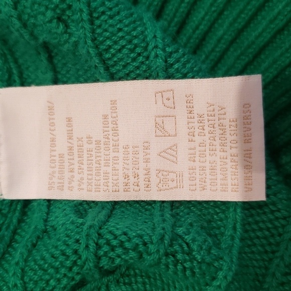 Tommy Hilfiger Hoodie Knit Green white stripe along arm Full Zip Womens Small - Picture 8 of 11